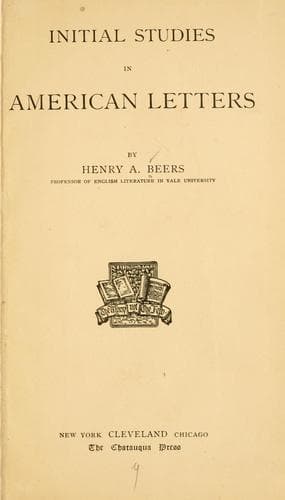 Tapa de Initial Studies in American Letters
