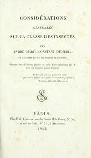 Tapa de Considérations générales sur la classe des insectes