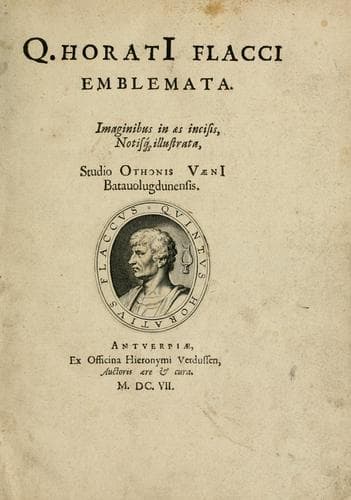 Tapa de Q. Horati Flacci emblemata