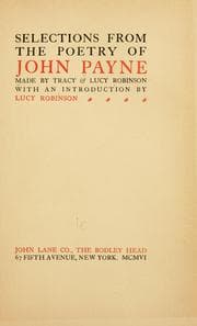 Tapa de Selections from the poetry of John Payne