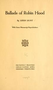 Tapa de Ballads of Robin Hood