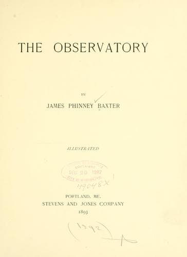 Tapa de The observatory