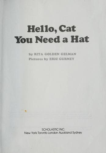 Tapa de Hello, Cat You Need a Hat (A Read-it-Yourself Book)