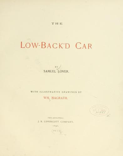 Tapa de The low-back'd car