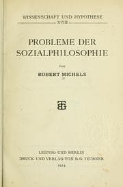 Tapa de Probleme der Sozialphilosophie