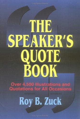 Tapa de The speaker's quote book