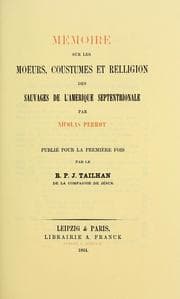 Tapa de Memoire sur les moeurs, coustumes et relligion [sic] des sauvages de l'Amerique Septentrionale