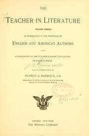 Tapa de The teacher in literature (2d series) as portrayed in the writings of English and American authors