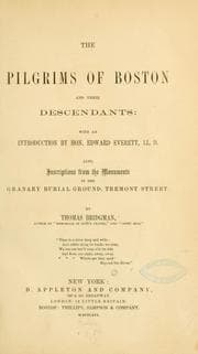 Tapa de The Pilgrims of Boston and their descendants