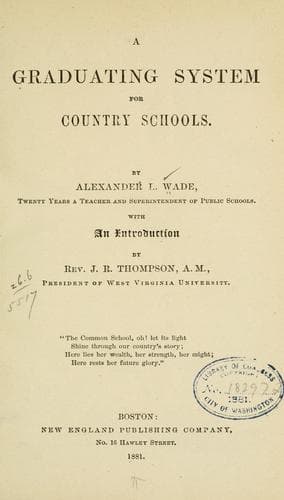 Tapa de A graduating system for country schools