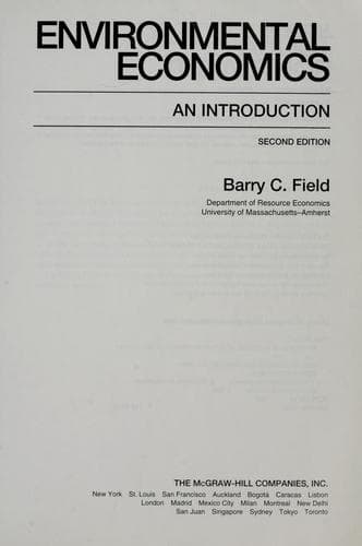 Tapa de Environmental economics