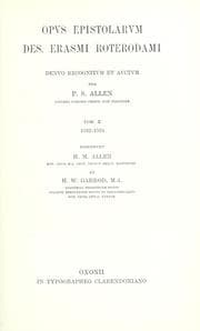 Tapa de Opus epistolarum Des. Erasmi Roterdami