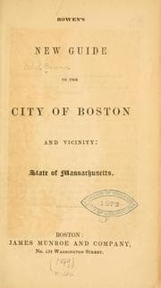 Tapa de Bowen's new guide to the city of Boston and vicinity