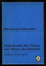 Tapa de Vom Recht der Natur zur Natur des Rechts