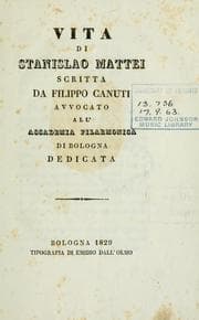 Tapa de Vita di Stanislao Mattei