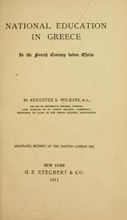 Tapa de National education in Greece in the fourth century before Christ