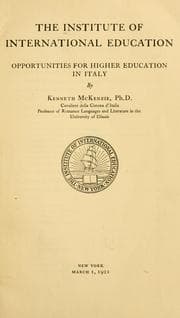Tapa de Opportunities for higher education in Italy