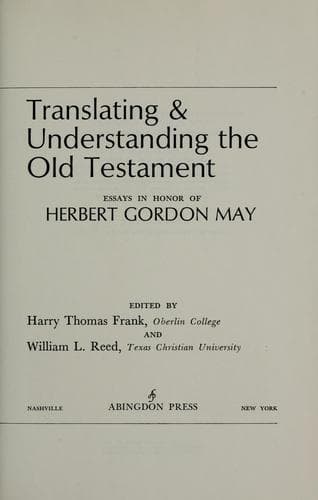 Tapa de Translating & understanding the Old Testament