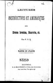 Tapa de Lectures instructives et amusantes sur diverses inventions, découvertes, etc