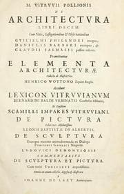 Tapa de M. Vitruvii Pollionis De architectura libri decem