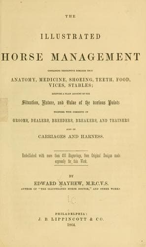 Tapa de The illustrated horse management