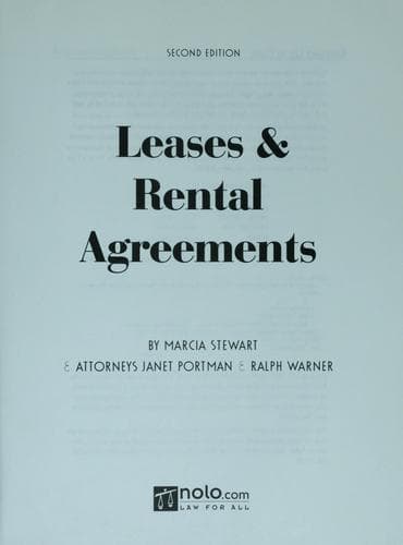 Tapa de Leases & rental agreements