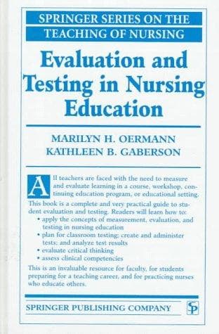 Tapa de Evaluation and testing in nursing education