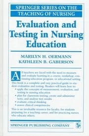 Tapa de Evaluation and testing in nursing education