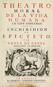 Tapa de Theatro moral de la vida humana