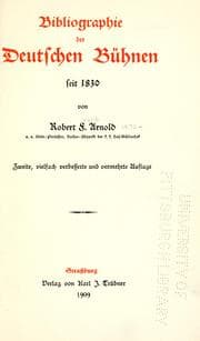 Tapa de Bibliographie der deutschen Bühnen seit 1830
