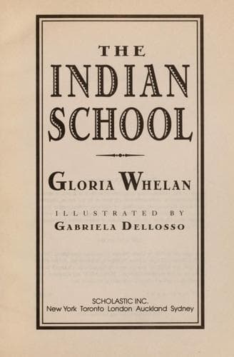 Tapa de The Indian school