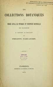Tapa de Les collections botaniques du Musée royal de physique et d'histoire naturelle de Florence