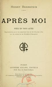 Tapa de Après moi