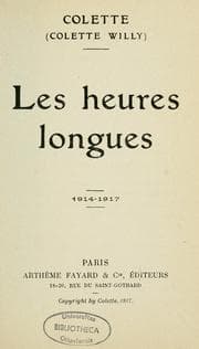 Tapa de Les heures longues, 1914-1917