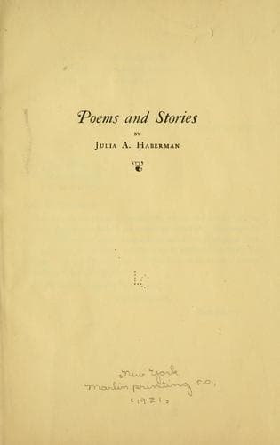 Tapa de Poems and stories