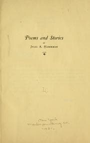 Tapa de Poems and stories