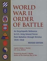 Tapa de Order of Battle U.S. Army World War II