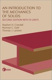 Tapa de An Introduction to the Mechanics of Solids