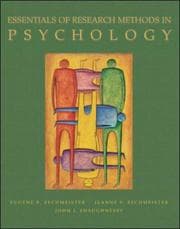 Tapa de Essentials of research methods in psychology