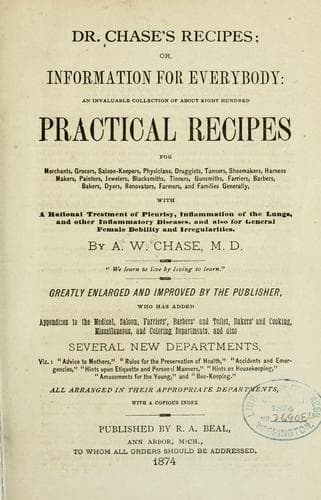 Tapa de Dr. Chase's recipes