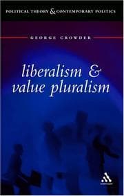 Tapa de Liberalism And Value Pluralism