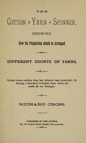 Tapa de The cotton yarn spinner