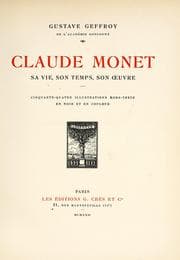 Tapa de Claude Monet, sa vie, son œuvre