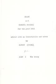 Tapa de Diary of Rebecca Russell for the year 1861