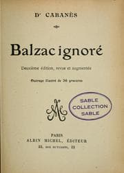 Tapa de Balzac ignoré