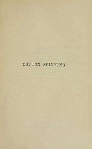 Tapa de Cotton spinning