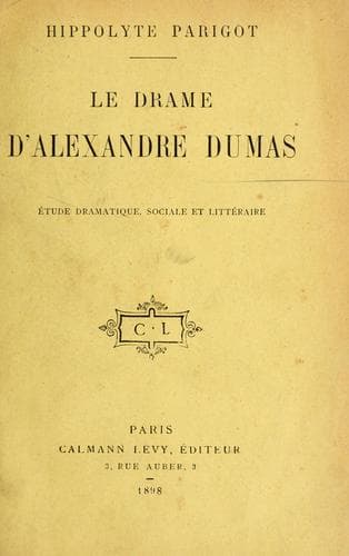 Tapa de Le drame d'Alexandre Dumas