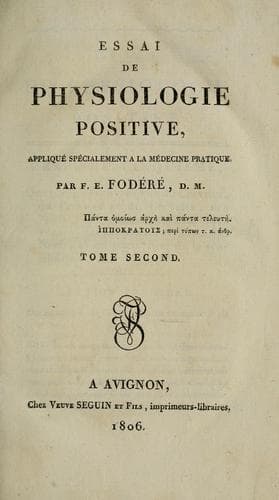 Tapa de Essai de physiologie positive
