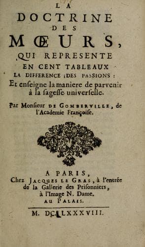Tapa de La doctrine des moeurs