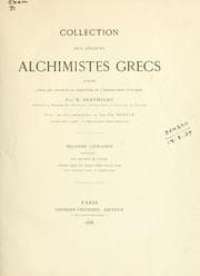Tapa de Collection des anciens alchimistes grecs